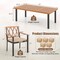 9-Piece Outdoor Dining Set with 8 Cushioned Armchairs & Acacia Wood Table